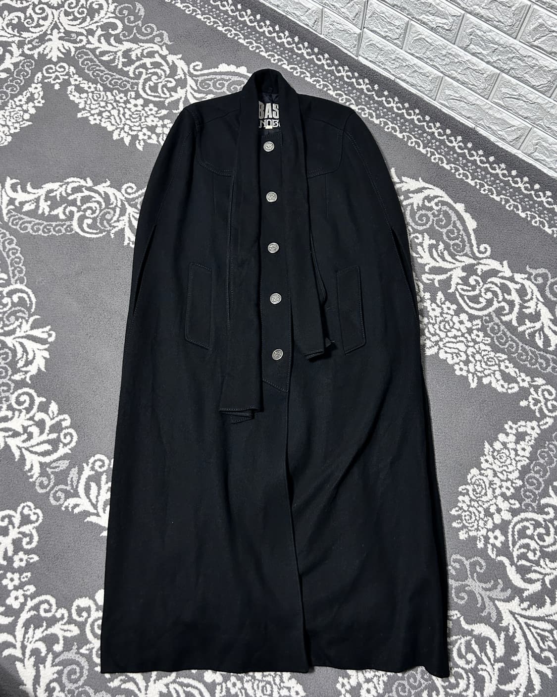 Basic Nobuo 울 블렌드 판초 코트 상품이미지2