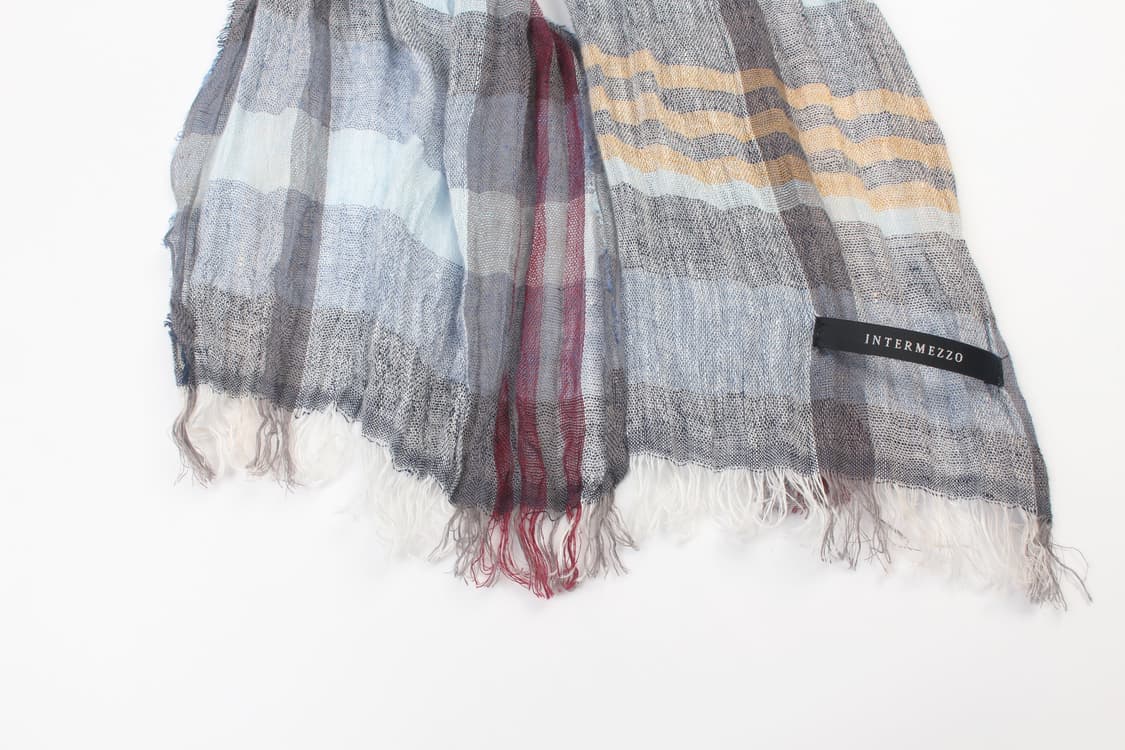 INTERMEZZO Check Linen Scarf (Made In It 상품이미지4