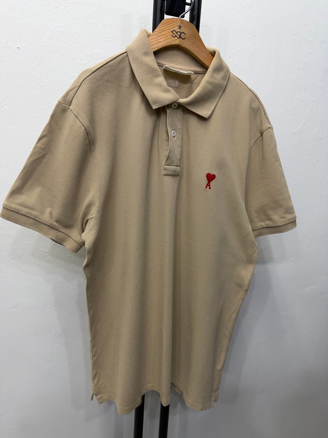 정품) 아미 남성 스몰 하트 로고 반팔 폴로티 XL 상품이미지2