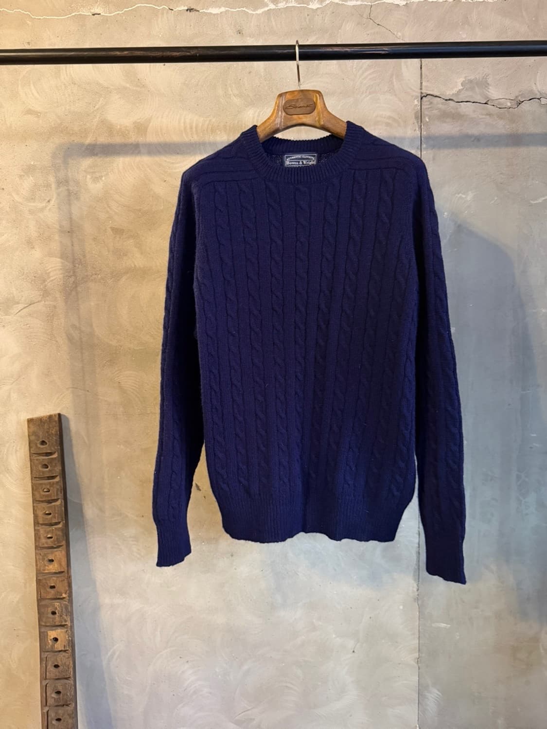 보웬앤라이트 램스울 케이블 니트 100 상품이미지1