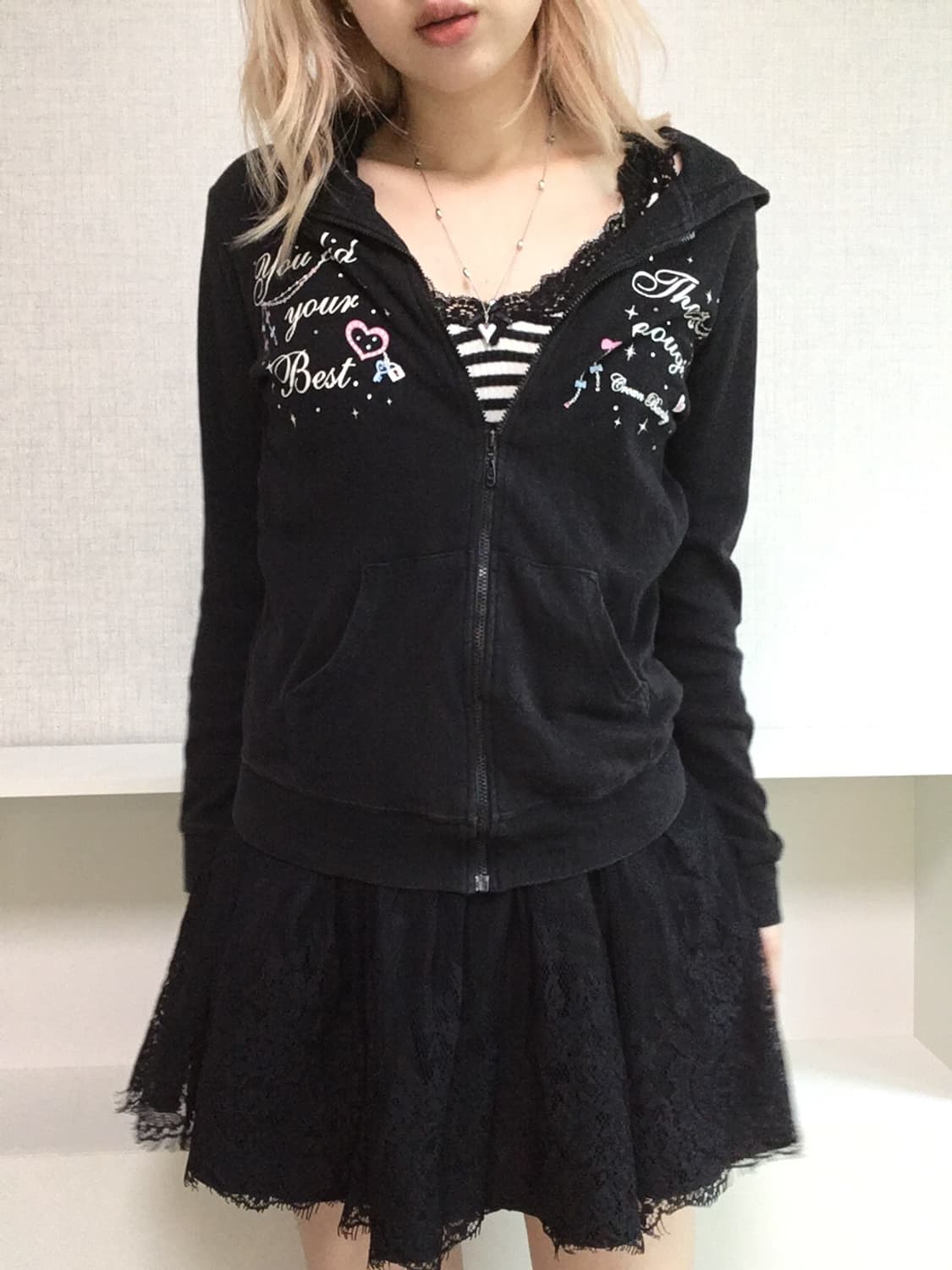 jpn vintage highteen cubic black hoodzip 상품이미지2