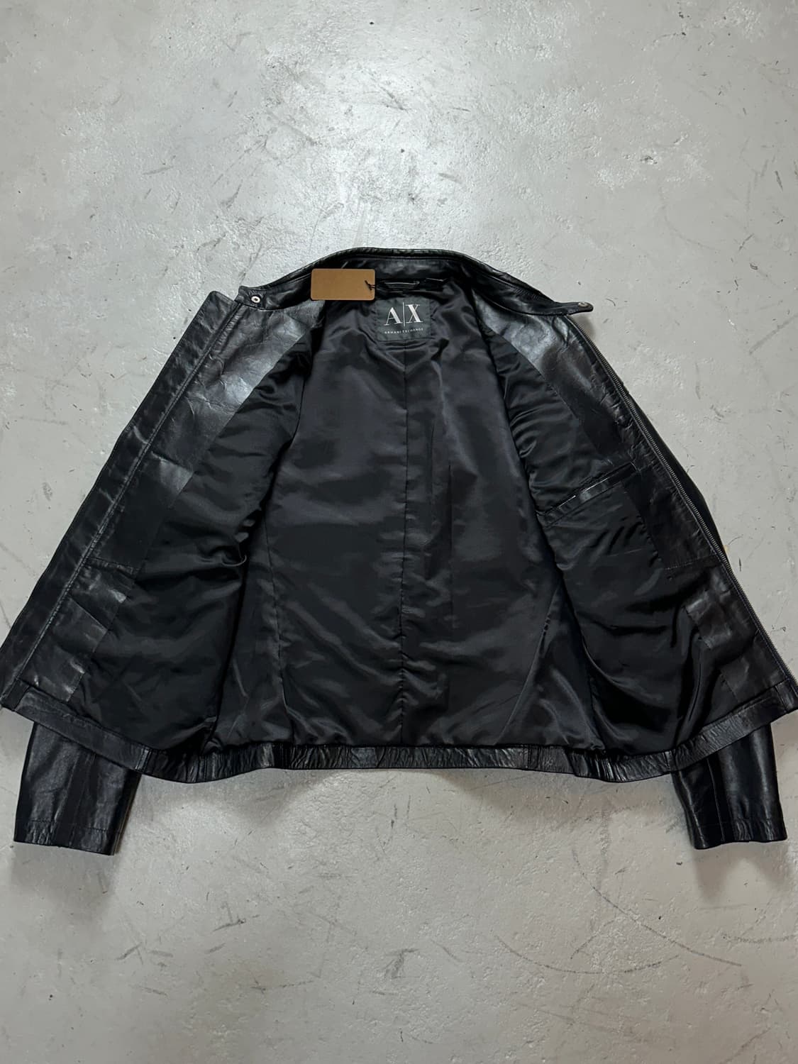  아르마니 익스체인지 레더 자켓 카페레이서 모터사이클 자켓 상품이미지7