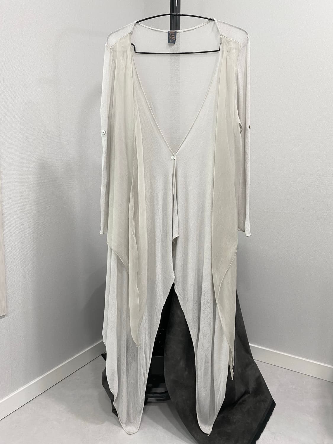 Layered Asymmetric Long Cardigan 상품이미지2