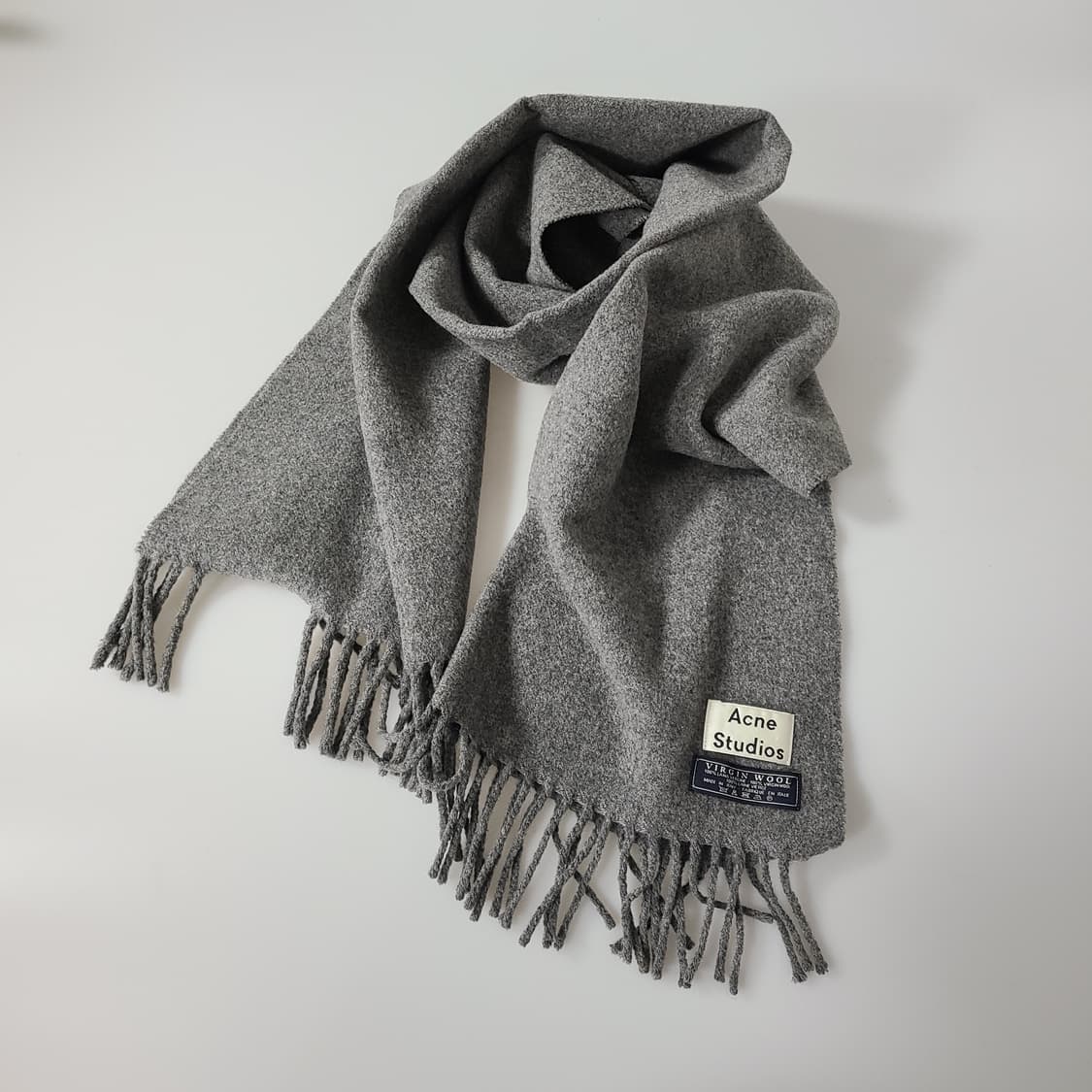 아크네 스튜디오 버진 울 머플러 그레이 OS 상품이미지3