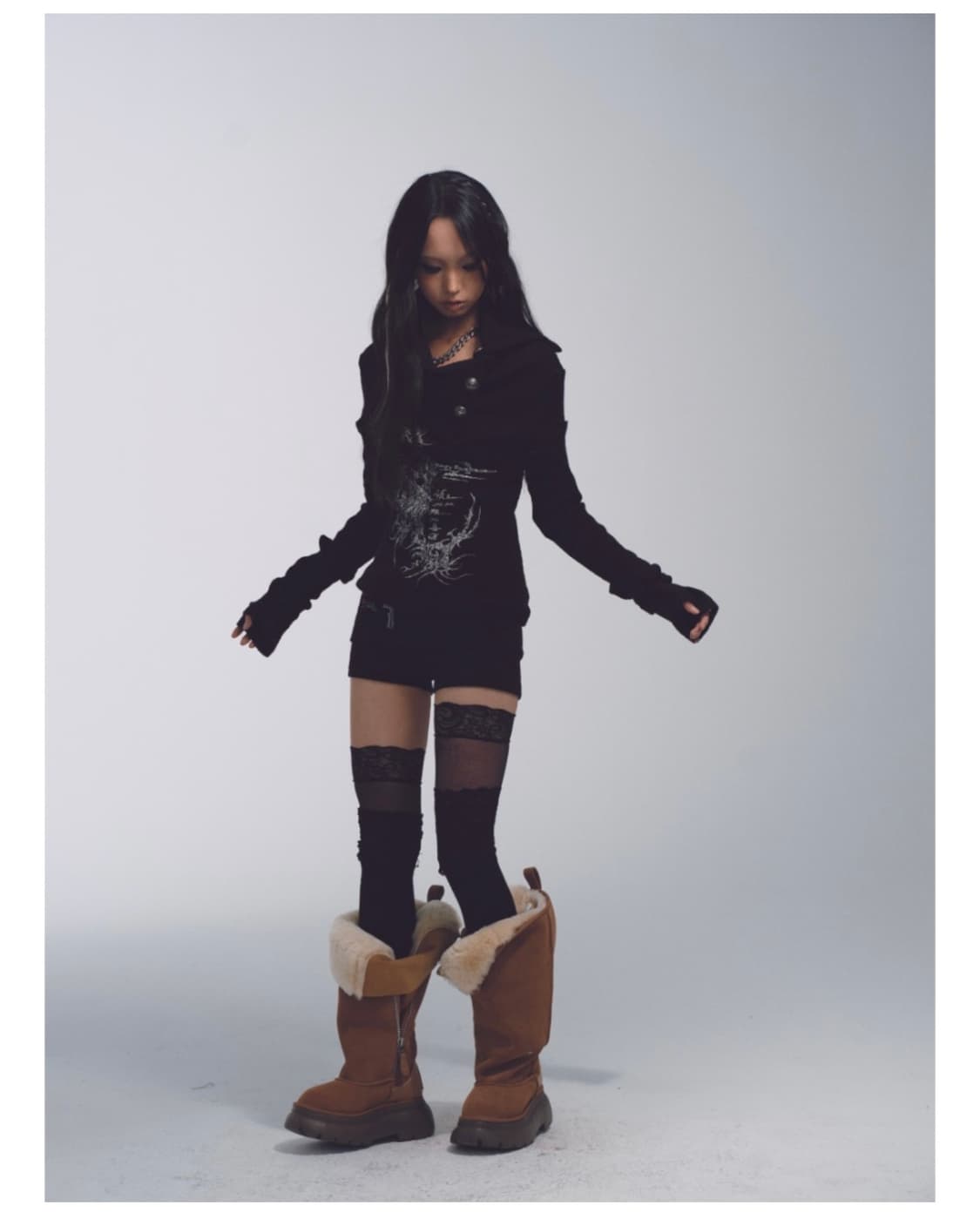 shopcor noname space knit 노네임 스페이스 니트 탑 상품이미지1