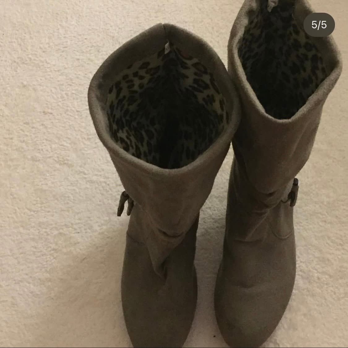 갸루 호피 브라운 앵클부츠  상품이미지4