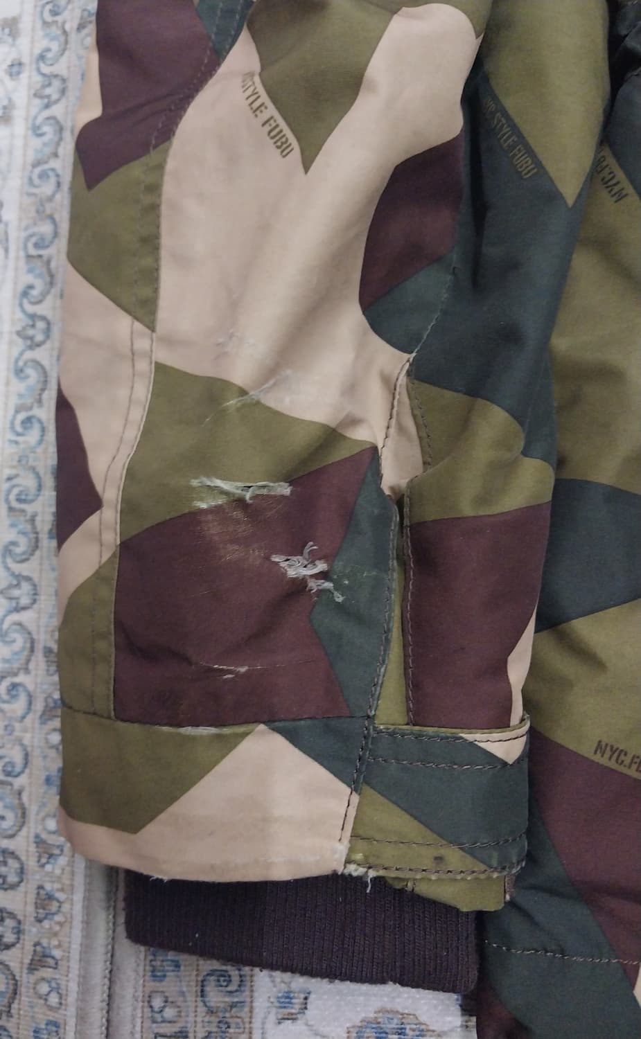 FUBU 빈티지 카모플라쥬 패턴 점퍼 NYC.CFB.92 L 상품이미지5