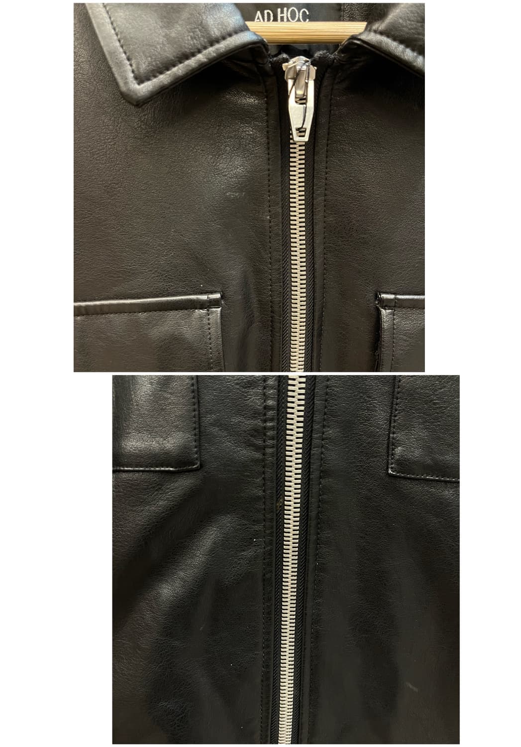 빈티지 가죽 레더 자켓 블랙 100 #csz2849 상품이미지8