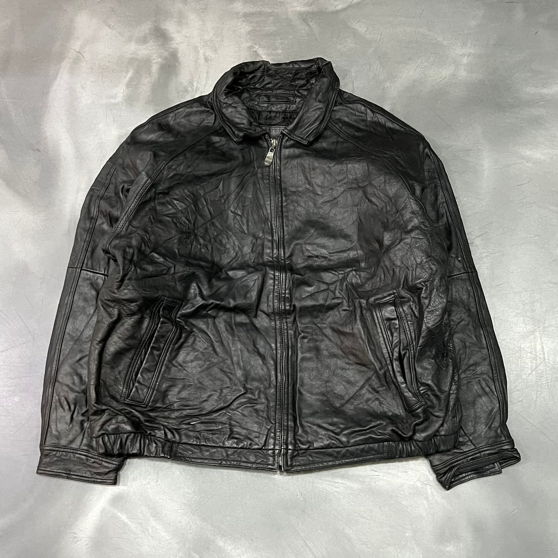  빈티지 레더 봄버 자켓 y15016 상품이미지1