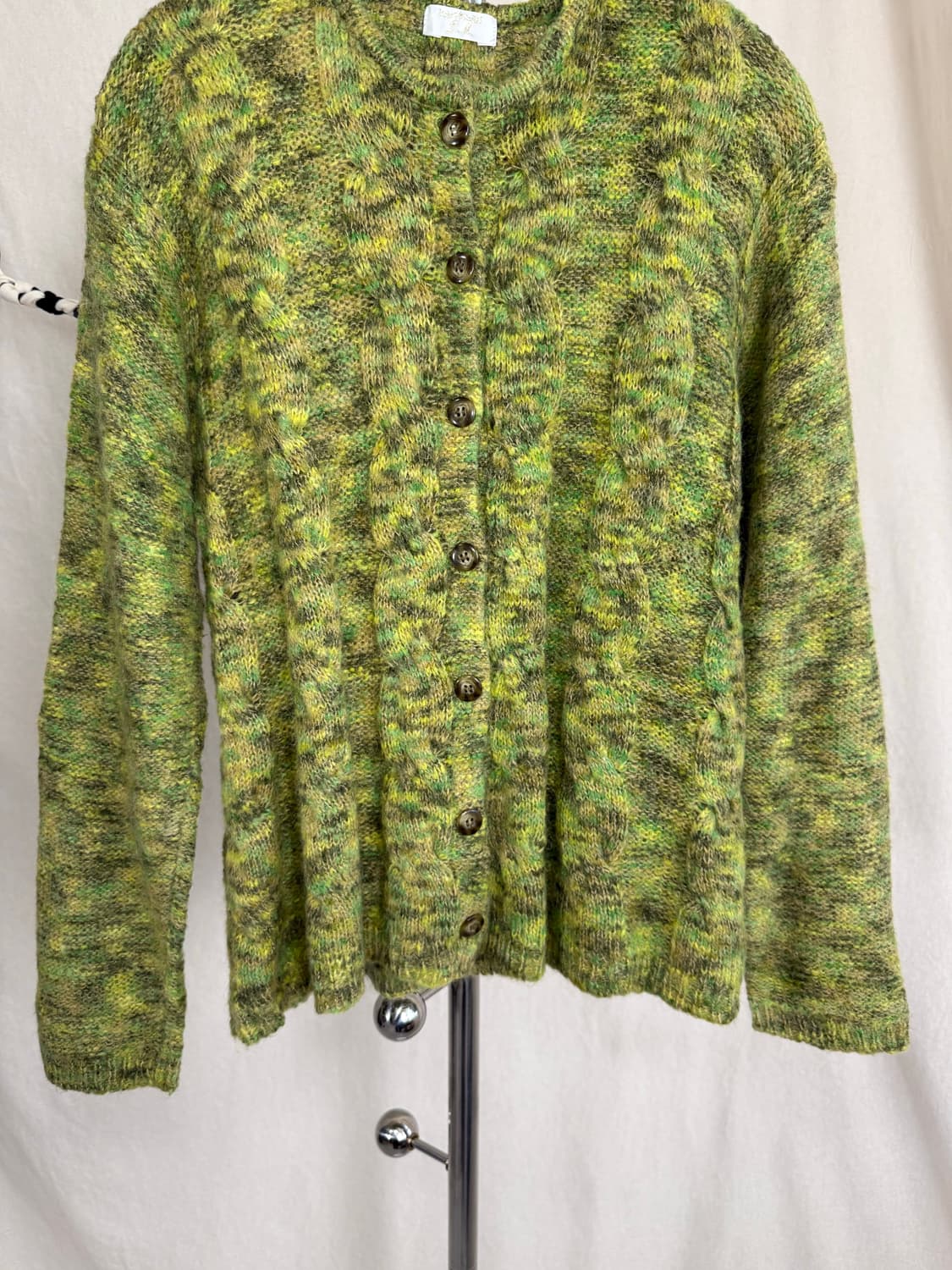 그린 모헤어 가디건 상품이미지5