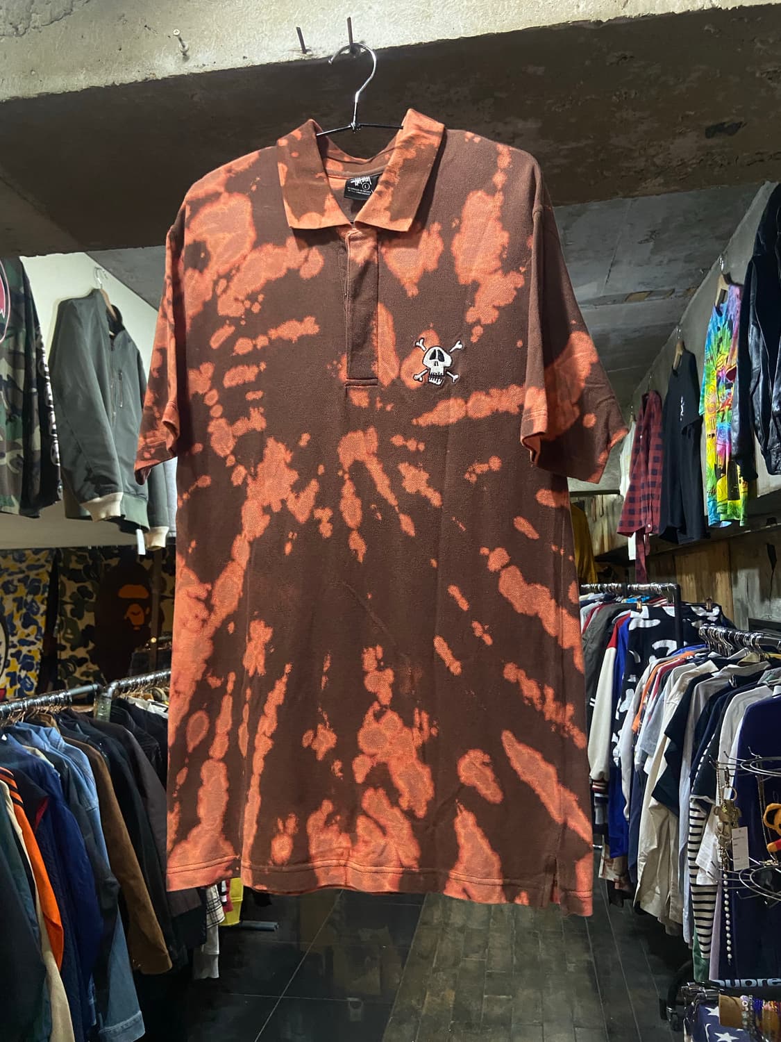 00s stussy 올드 스투시 블리치 타이다이 PK 카라티 상품이미지2