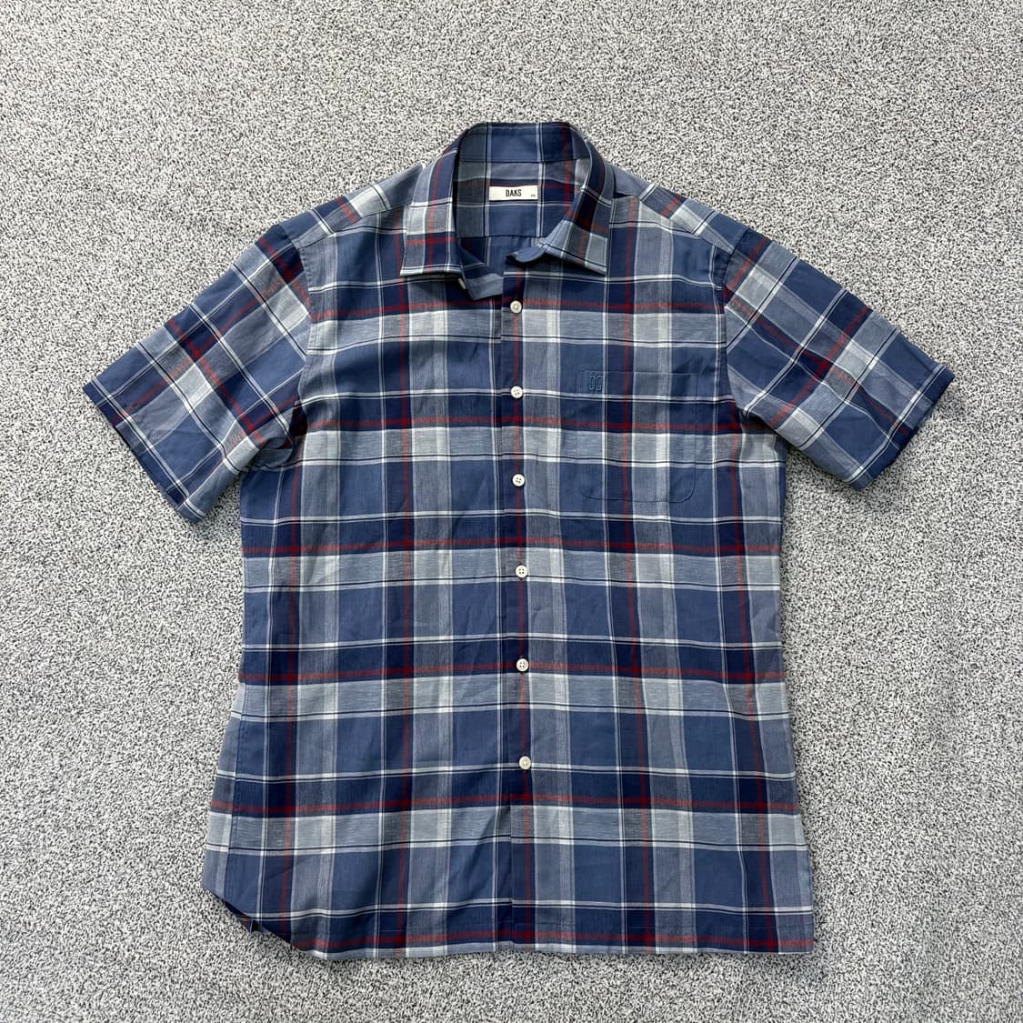 105 닥스 체크 반팔 셔츠 남방 0309J 상품이미지1