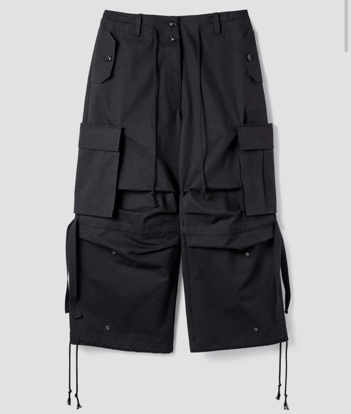 SEO 디테처블 블랙 카고 팬츠 상품이미지3