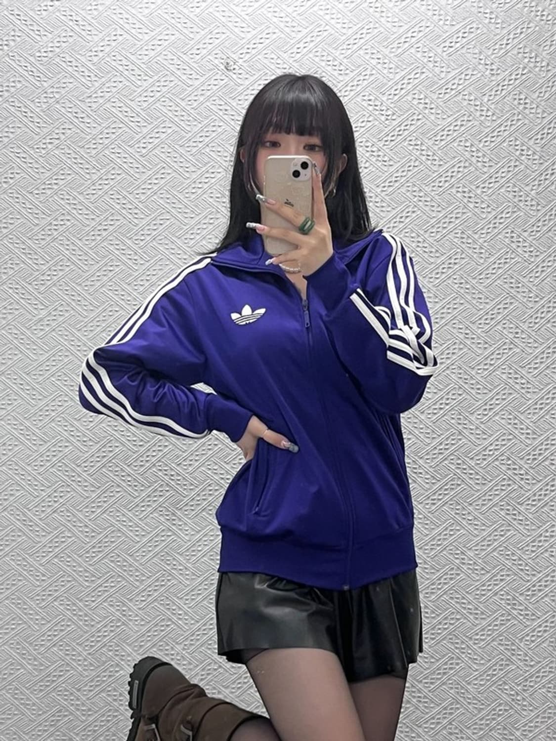 아디다스 파이어버드 딥퍼플 포도맛 우베코어 져지 집업 90 C12579 상품이미지1