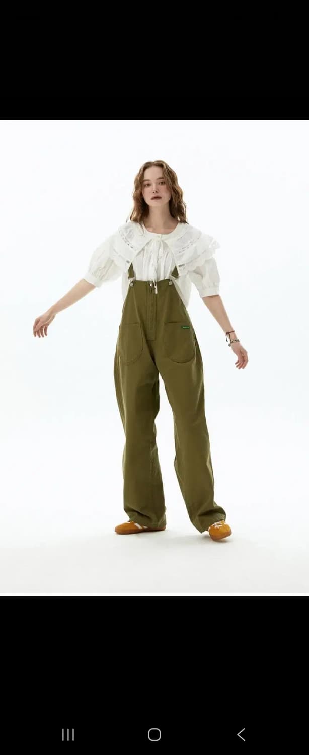 그린버터 멜빵바지 Zipper Overall pants 키153cm 추천 상품이미지1