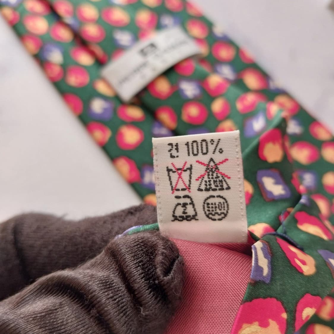 발망 실크 그린 패턴 넥타이 9.4cm A등급 k1920
 상품이미지10