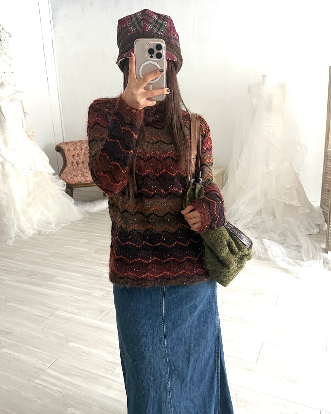 Check Pattern Newsboy Cap 상품이미지7