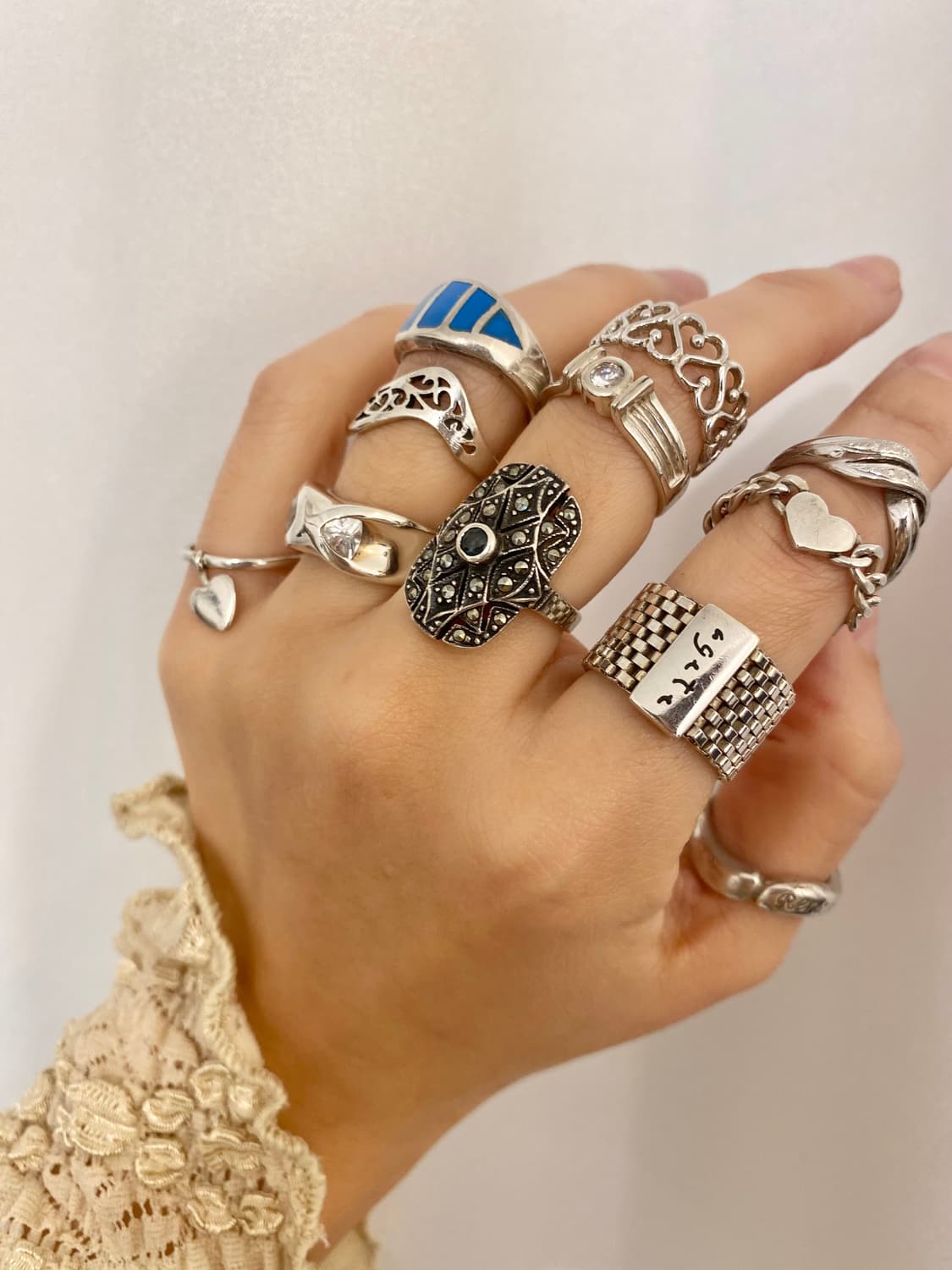 mesh chain 925silver ring 상품이미지7