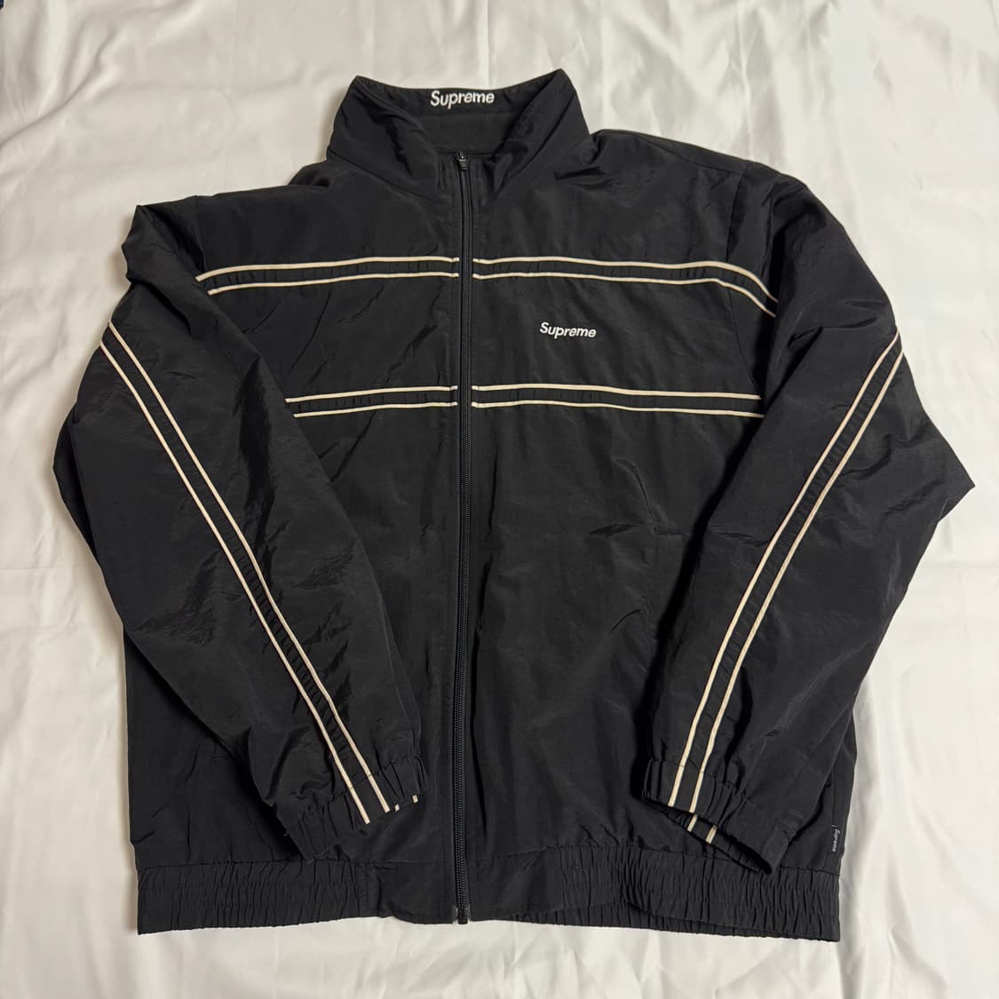 [L] 슈프림 파이핑 트랙자켓 블랙 상품이미지4