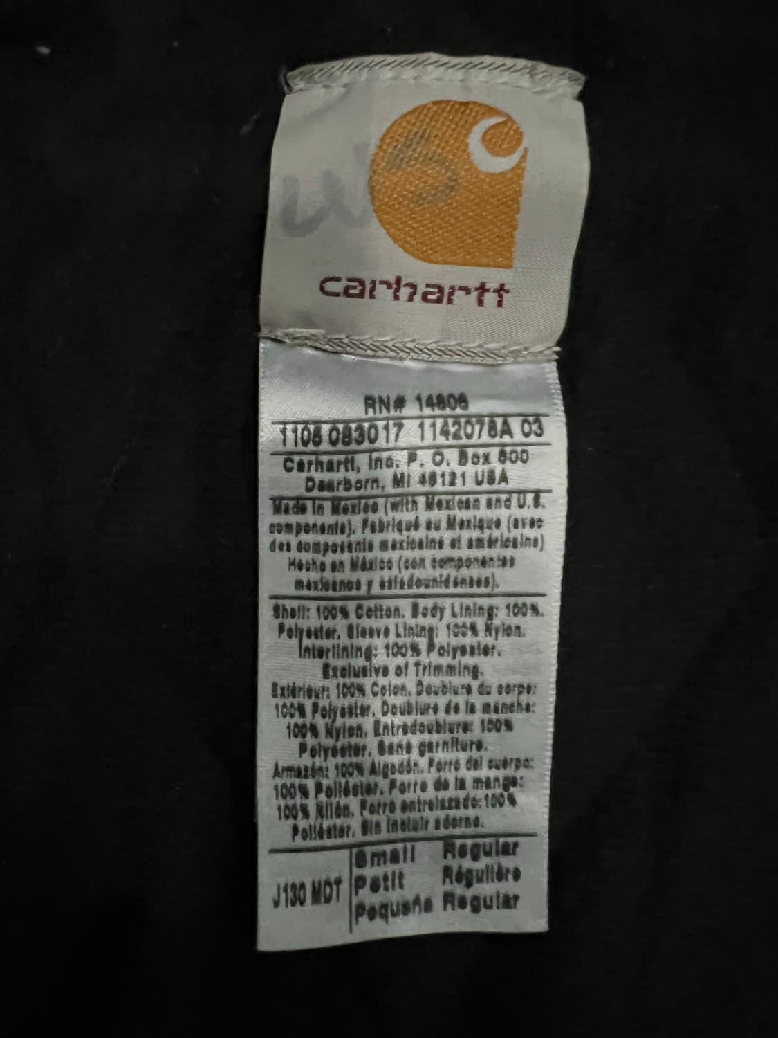 (S) 칼하트 덕 액티브 후드자켓 J130 MDT 미드나잇 상품이미지4