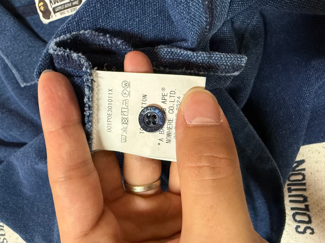 베이프(bape) 반팔 자수 피케티 L 🔥희귀매물🔥 상품이미지4