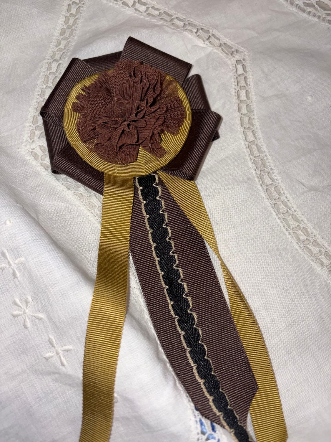 핸드메이드 로제트 리본 브로치 상품이미지4