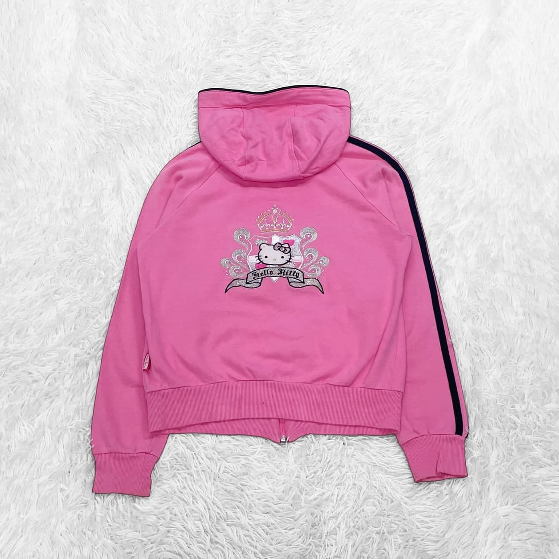 헬로키티 갸루 펑크 후드집업 핑크 상품이미지2