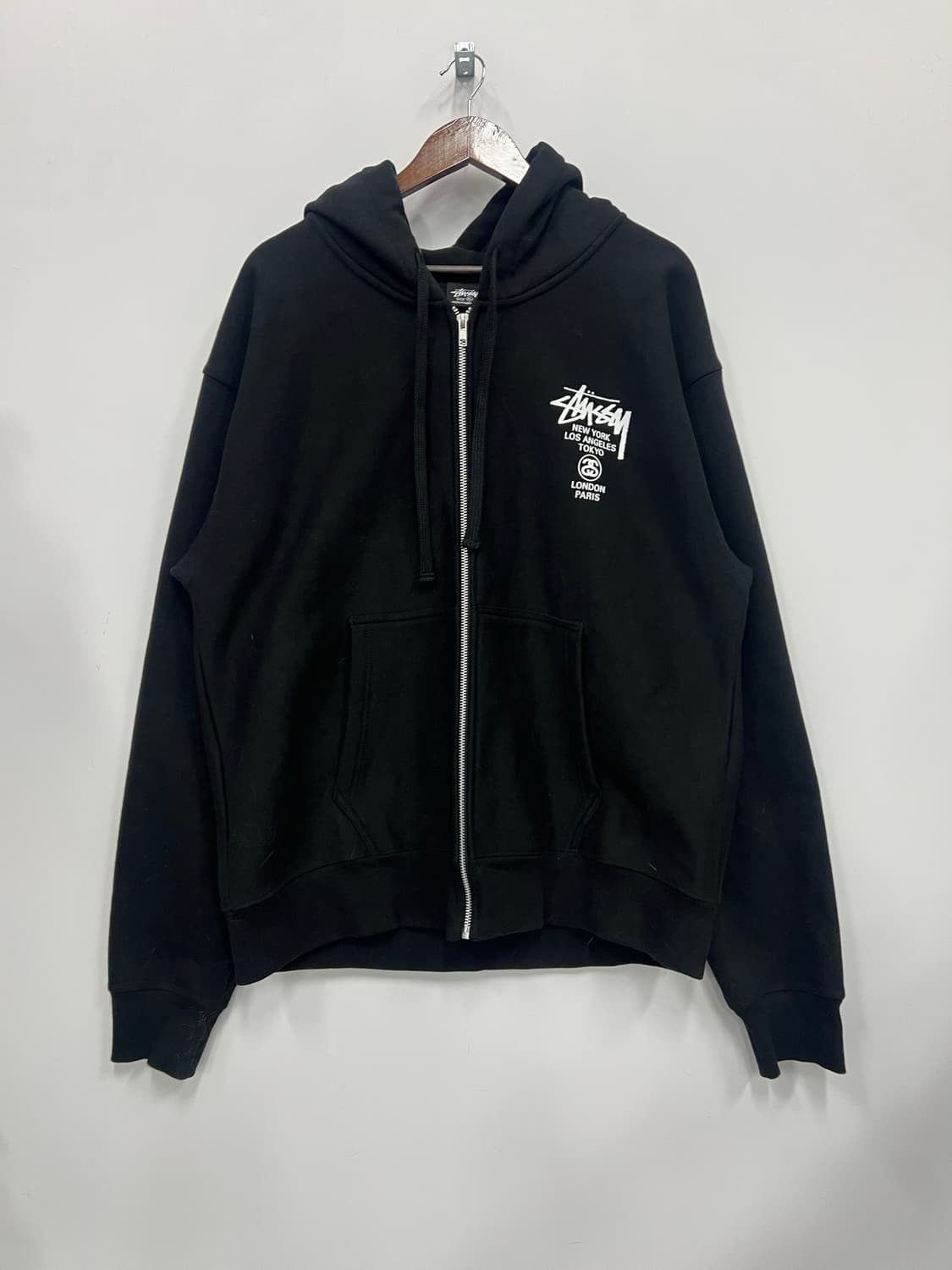 스투시 블랙 후드집업  상품이미지1