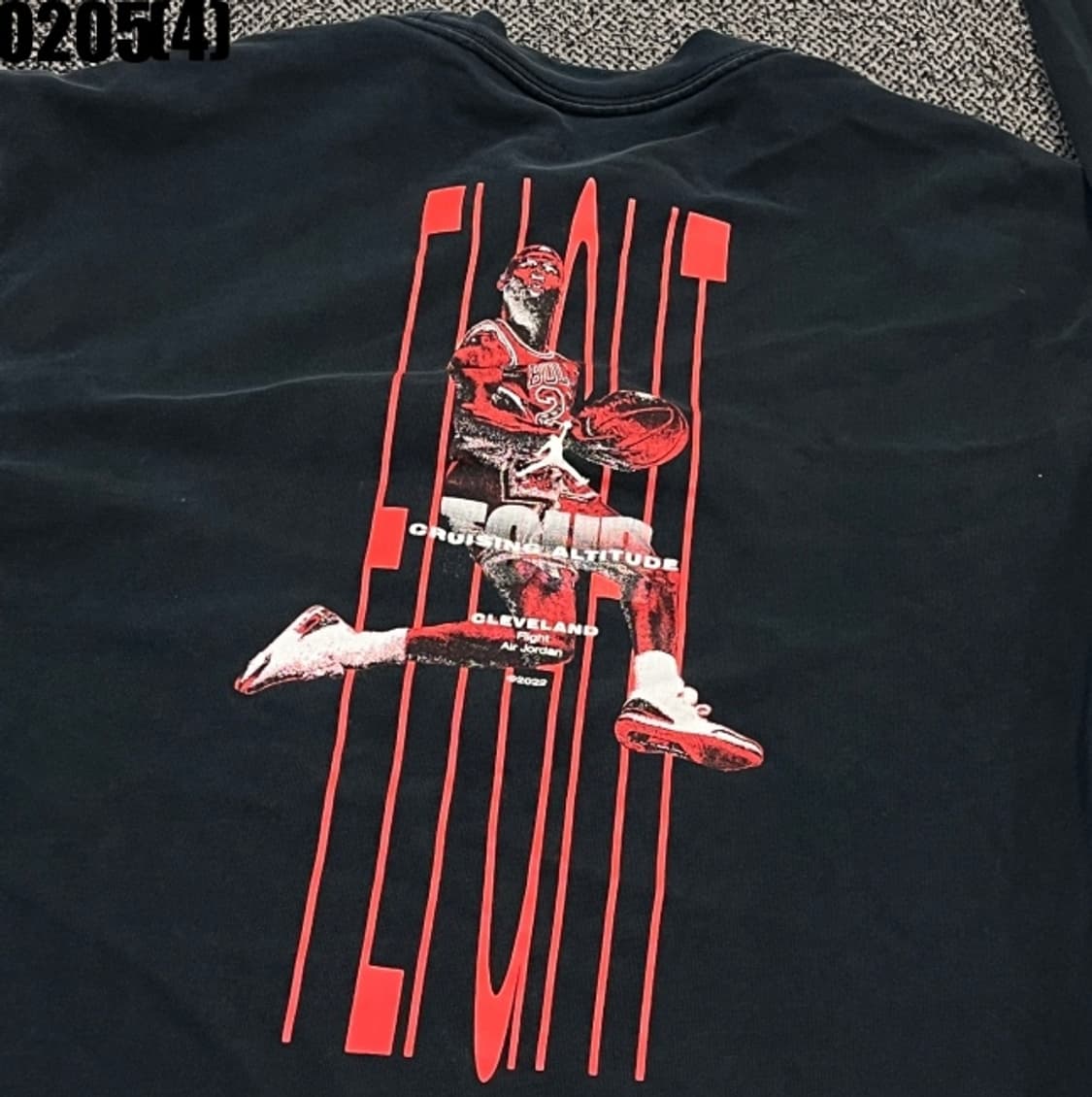 [M/95] 나이키 조던 블랙 뒷프린팅 긴팔 티셔츠 0205(4) 상품이미지1