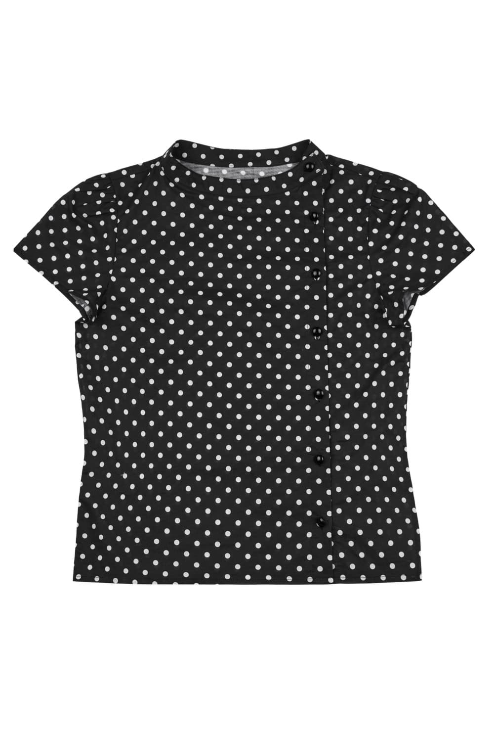 Kanari-SHORT SLEEVE PUFF SHIRT - DOT - 상품이미지1