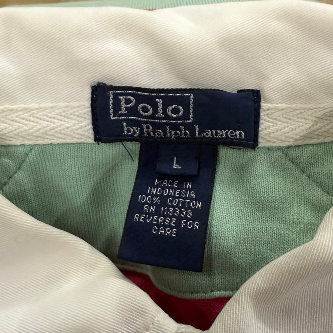 폴로 랄프로렌 핑크 딸기 민트 코튼캔디 긴팔 럭비 카라 티 상품이미지5