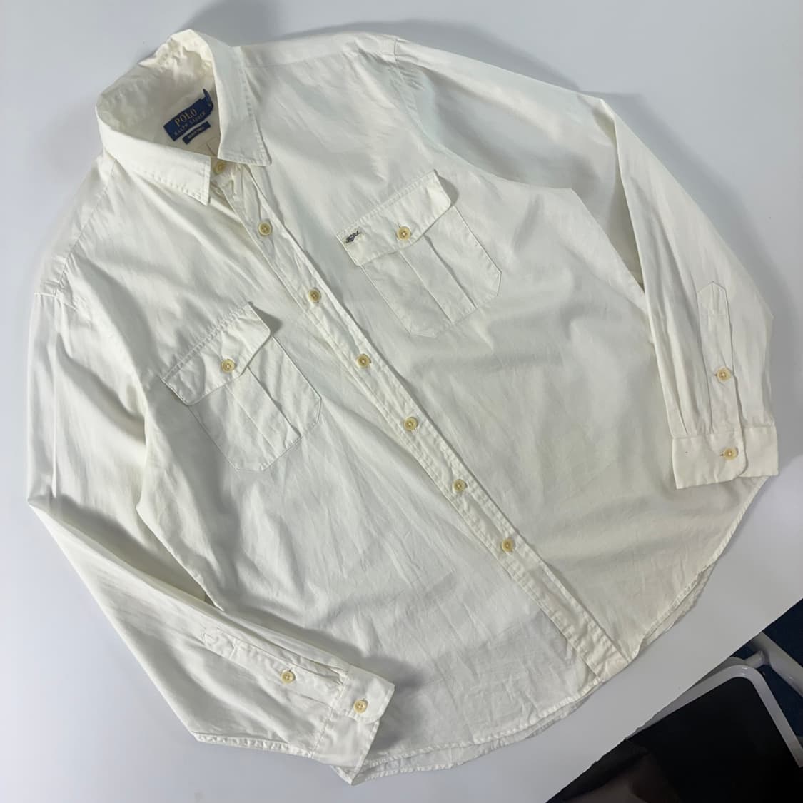 Polo  폴로 랄프로렌 자수 코튼 비치트윌 화이트 셔츠  상품이미지2