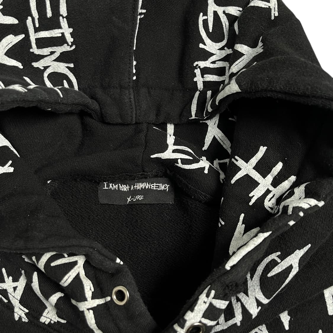 I Am Not A Humanbeing 휴먼비잉 레터링 후드티 상품이미지3
