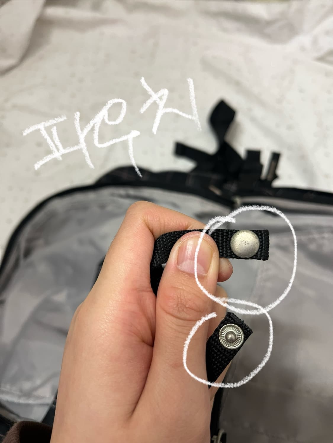 블랙핑크 체크패턴 백팩 + 치이카와 릴패스 🎀 상품이미지6