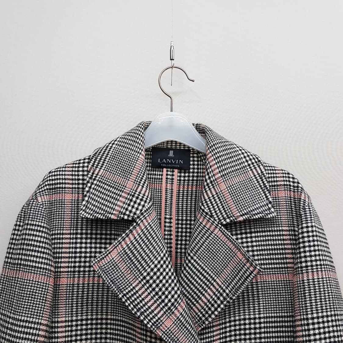 한섬 랑방 체크 울소재 코트 82-94-160사이즈 상품이미지2