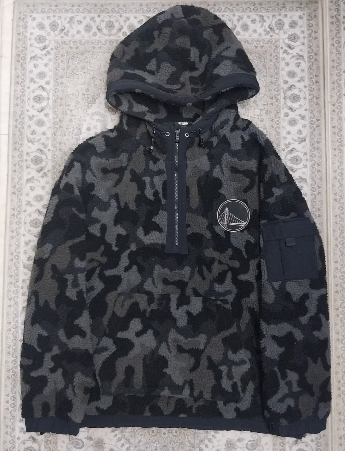 NBA 골든스테이트 워리어스 카모 플리스 후드티 XL 상품이미지1