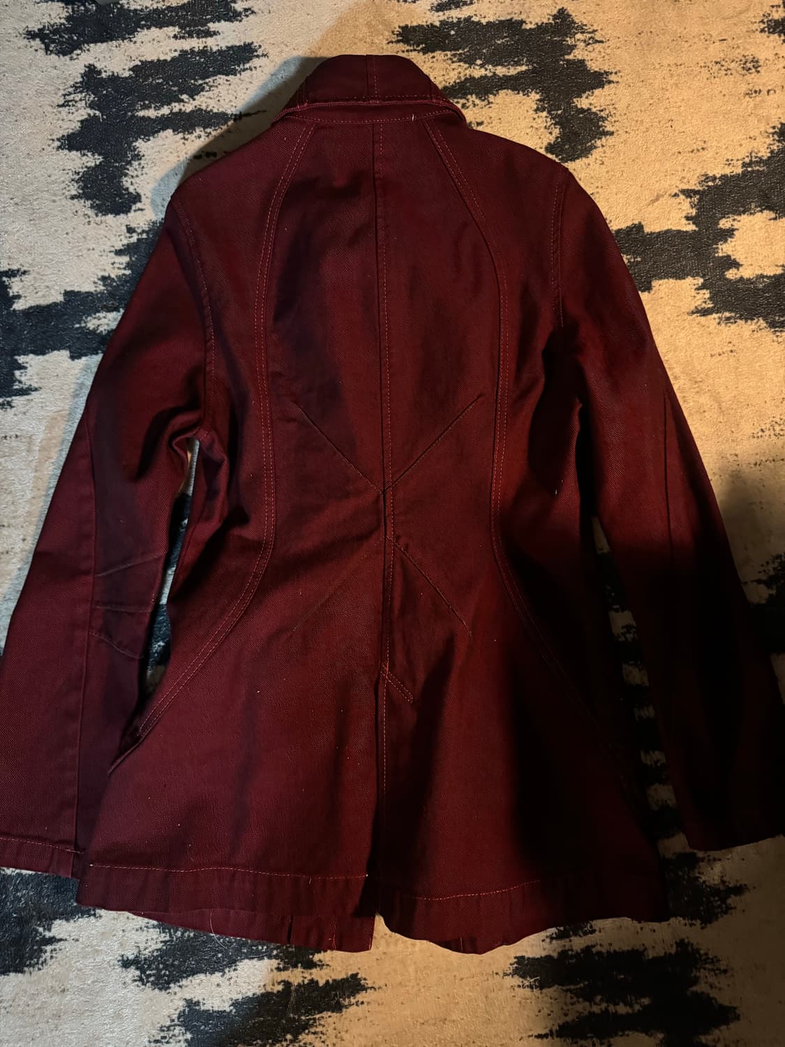 슬림핏 롱셔츠 데님 자켓 하프 코트   상품이미지4