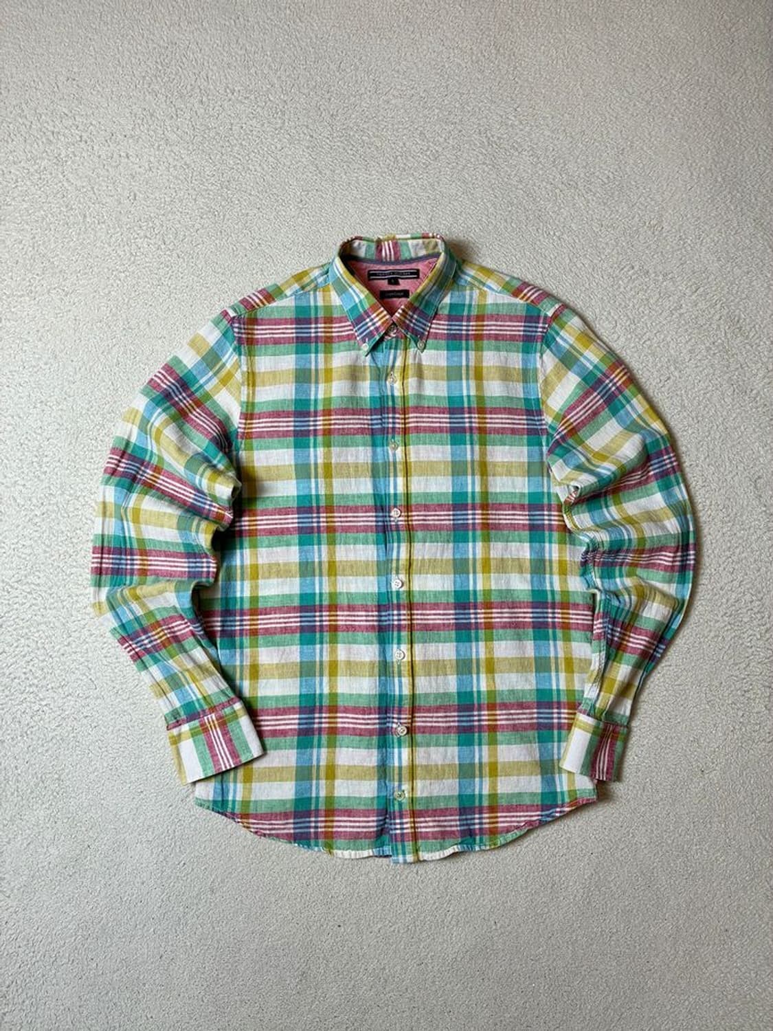 타미힐피거 00's 린넨 Y2K 체크 셔츠 PN8062 상품이미지1