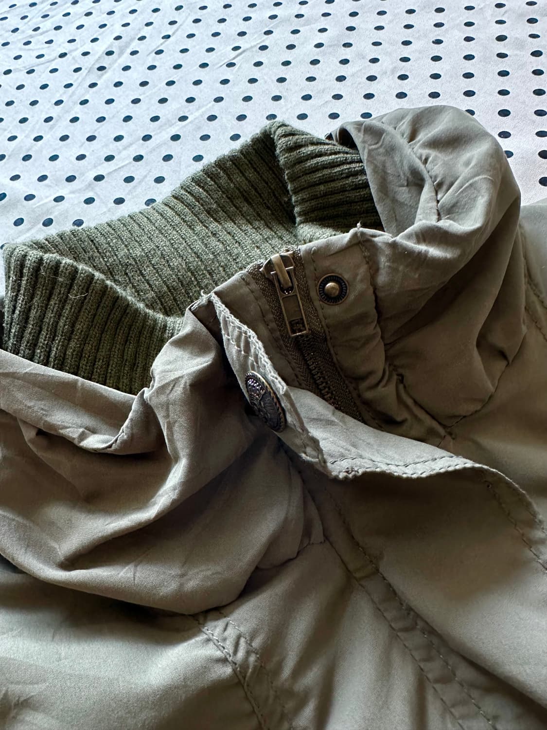 jpn 카키 니트디테일 포켓 야상자켓  상품이미지3