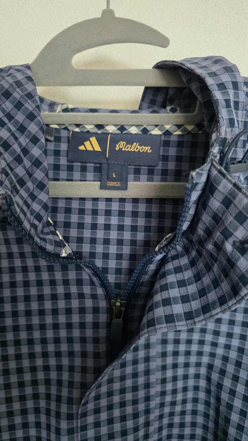 착용샷있음) 말본 아디다스 콜라보 체크 아노락 L 사이즈 상품이미지3
