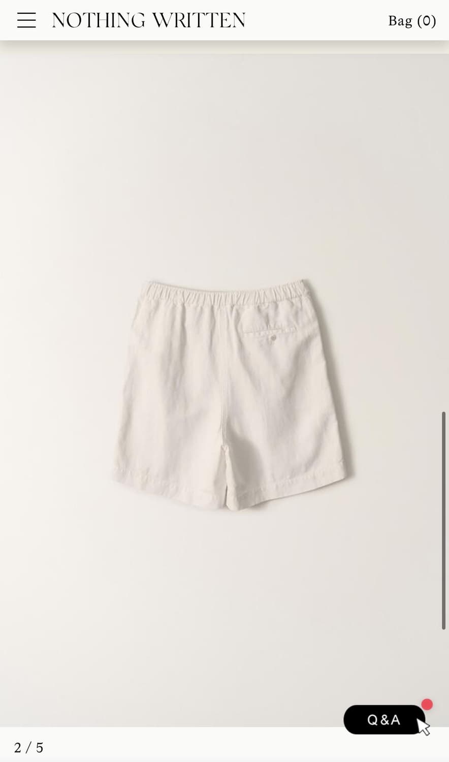 낫띵리튼 Pale linen banding pants white 상품이미지5