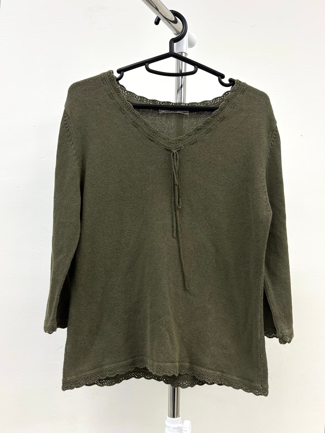 빈티지 카키 반팔 상품이미지4