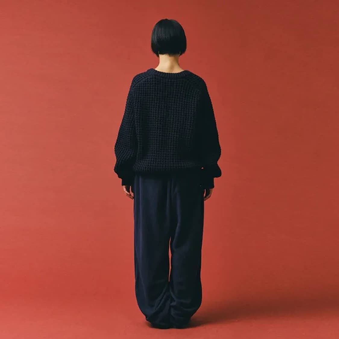 플리즈프로젝트 브이넥 케이블 니트 네이비 상품이미지4