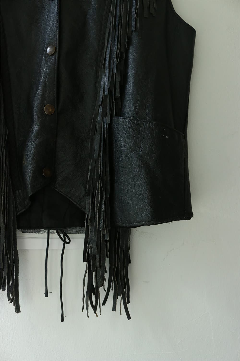 빈티지 테슬 프린지 레더 베스트 상품이미지6