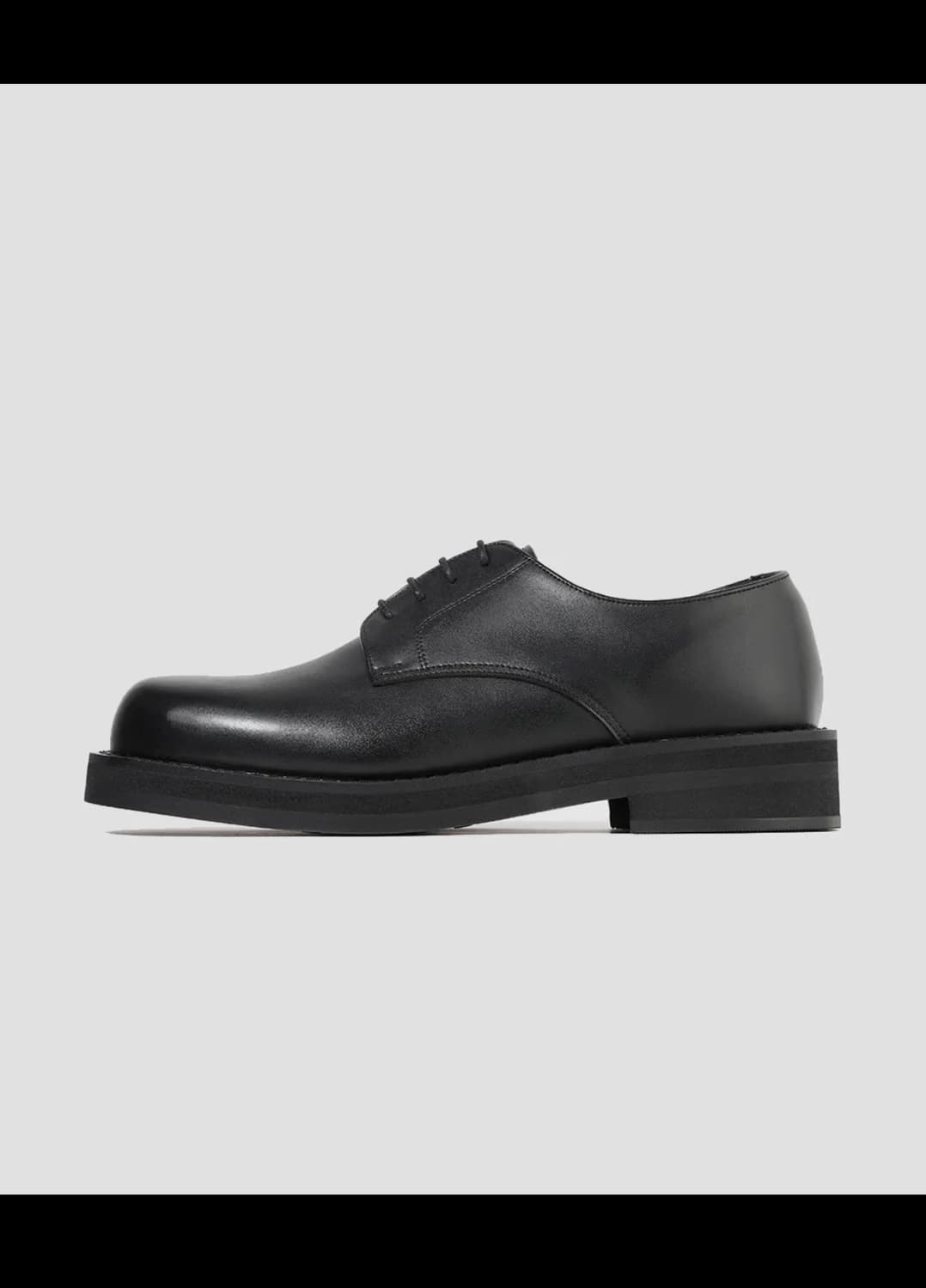 피렌체 아뜨리에 SECOND.A 볼드쉐입 미니멀 더비슈즈 블랙 280 상품이미지2