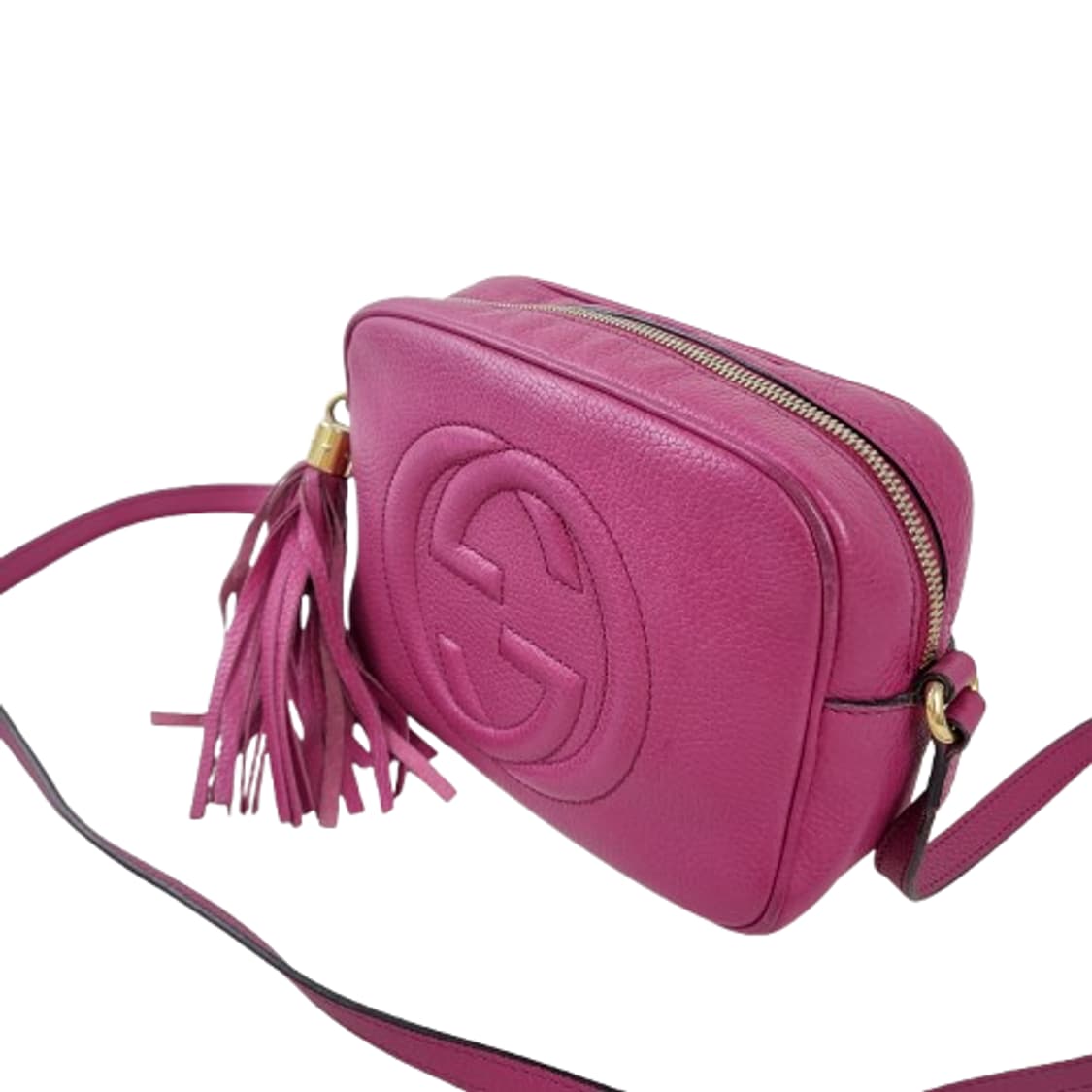 정품 구찌 소호 디스코백 마젠타 스몰 상품이미지5