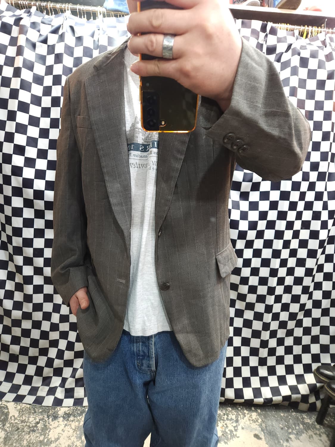 이세이미야케 80s 스트라이프 썸머울 블레이저

 상품이미지10