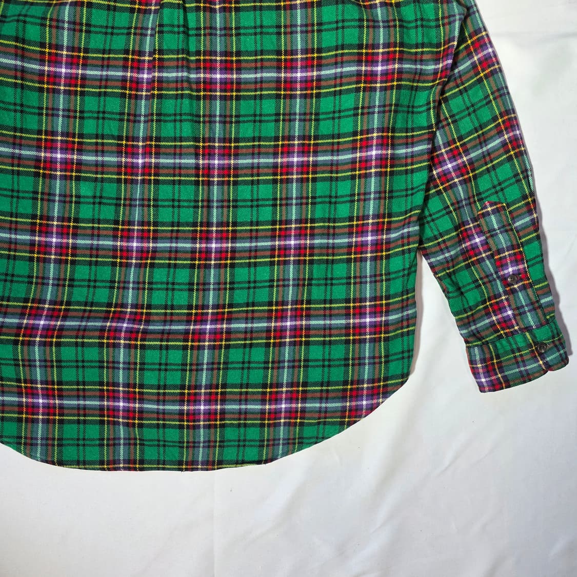 [L]90s 폴로 랄프로렌 타탄체크 클래식핏 셔츠 상품이미지8