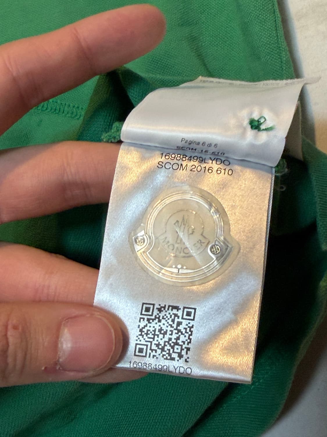 몽클레어 와펜 반팔 pk 카라티 그린 상품이미지4