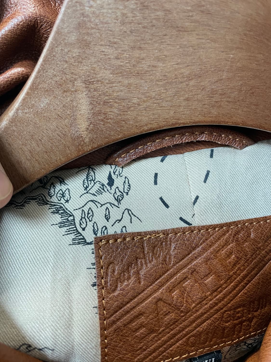 (103~105) Carphey 브라운 레더 피코트 자켓 상품이미지6